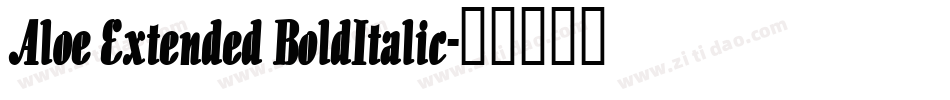 Aloe Extended BoldItalic字体转换